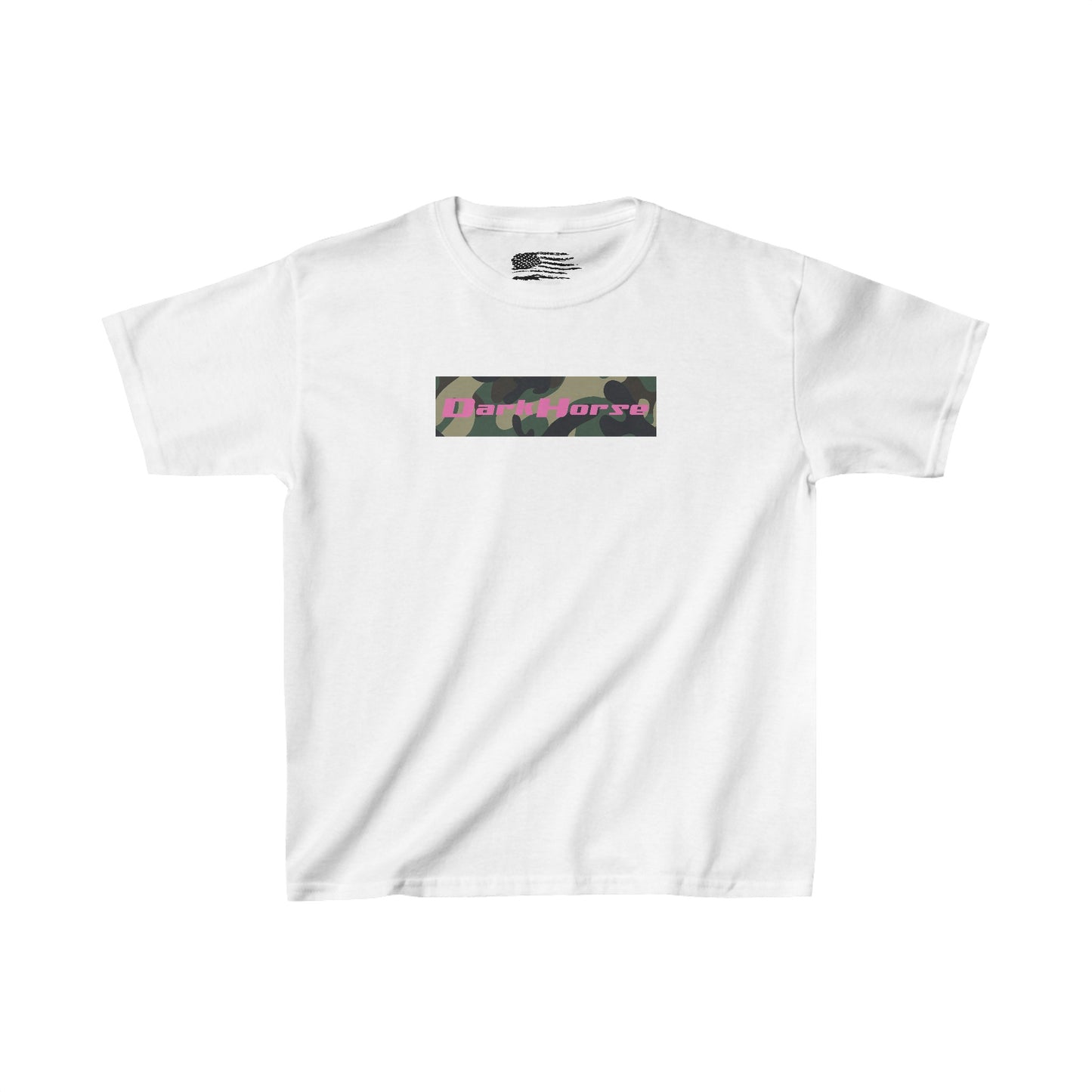 Youth Girls Camo Front Logo T-Shirt