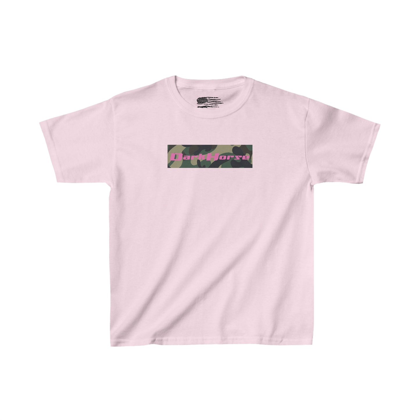 Youth Girls Camo Front Logo T-Shirt