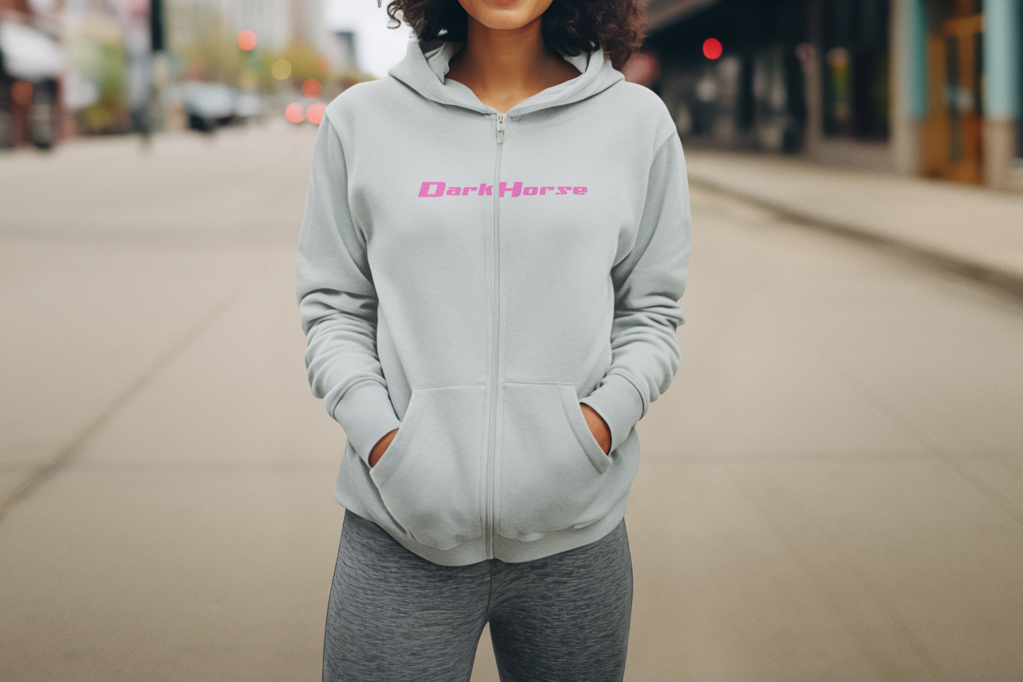 Staple DarkHorse Zip Up hoodie in Pink